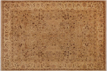 handmade Traditional Kafkaz Chobi Ziegler Taupe Beige Hand Knotted RECTANGLE 100% WOOL area rug 9 x 12